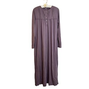 b.up Pima Cotton Modal Long Sleeve Nightgown Size M Lavender Purple Cottage NWT